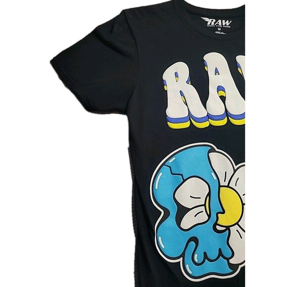 Rawyalty Smiley Drift Puff Print Crew Neck Men's Shirt Size Medium Mushroom RAW - Picture 2 of 11